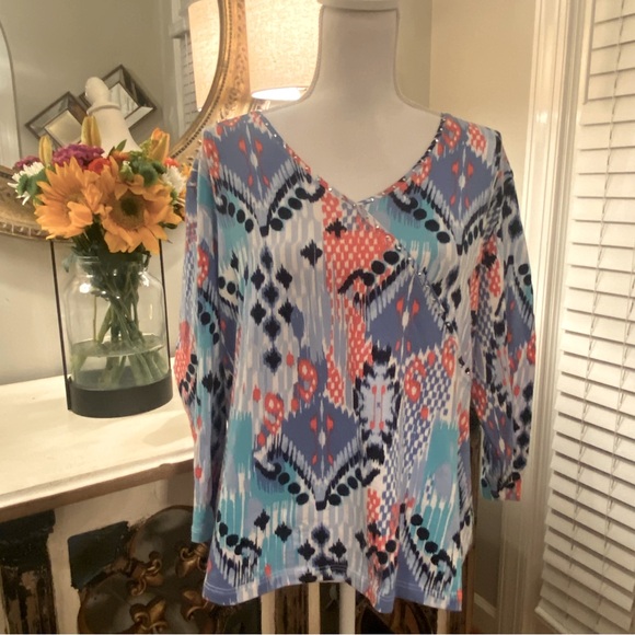 Tops - 2/$20 RUBY RD. Colorful Women's Top Shirt XL